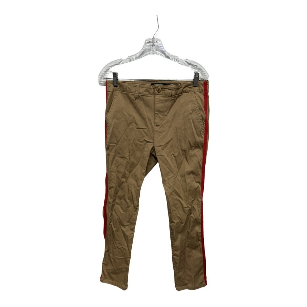 Lauren Ralph Lauren Green Label Brown Red Striped Straight Leg Trouser Size 4